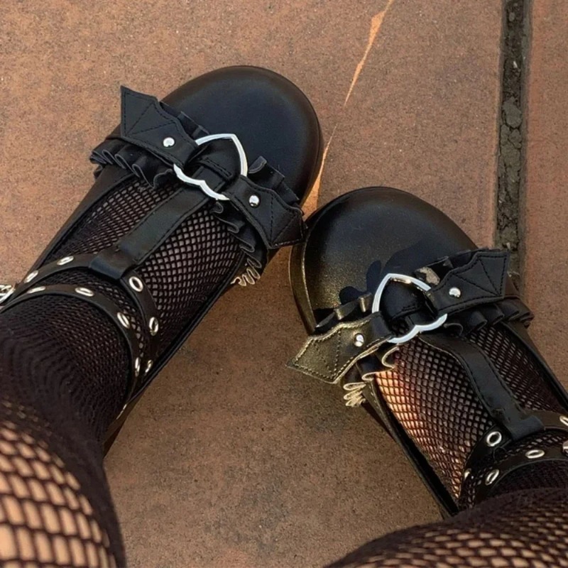 Platform Sneakers Chunky - New Sweet Heart Buckle Wedges Mary