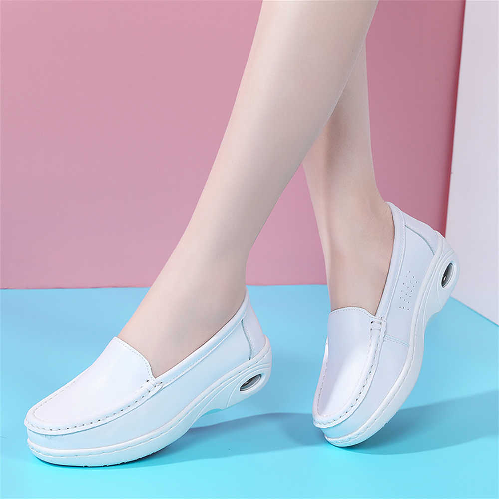 Women Shoes Types - Chunky White Sole Heel Shoes Oxford