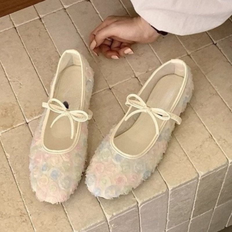 Mary Jane Shoes - Gentle New Chinese Rose Mesh Mary