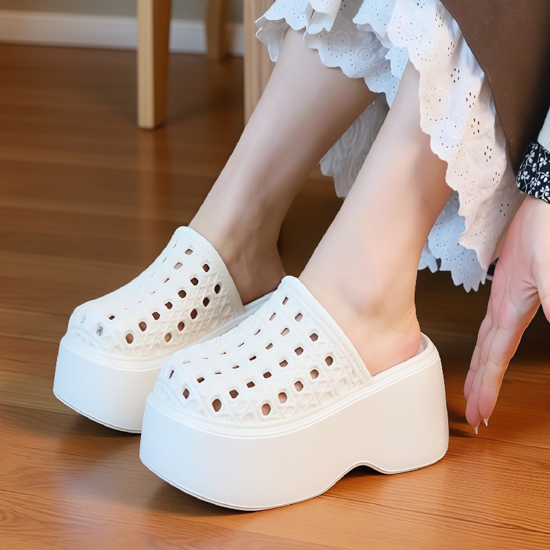 Platform Sneakers Chunky - Chunky Thick Sole 7cm Platform Slippers