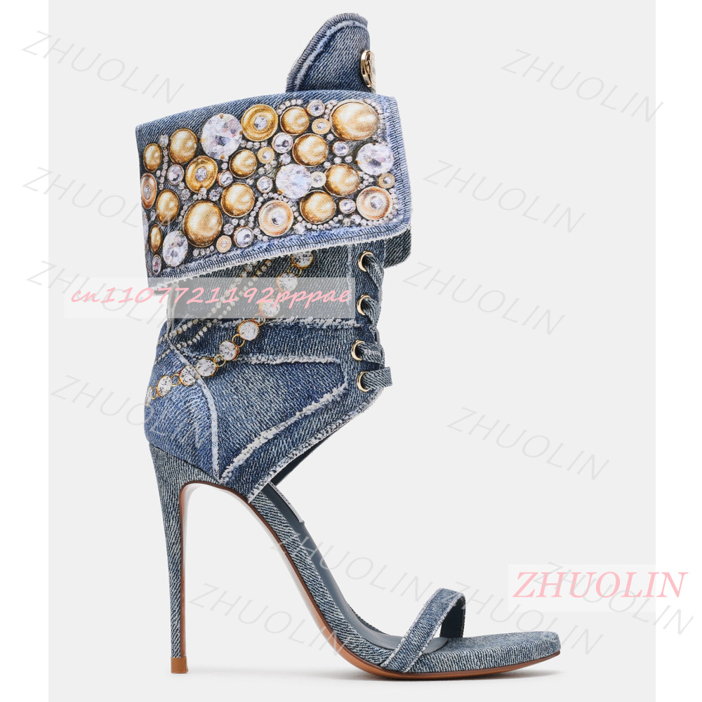 Women Blue Denim Rhinestone Sa - đánh giá và giá Women'S Shoes Trendy