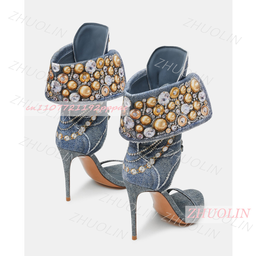 Women Blue Denim Rhinestone Sa - đánh giá và giá Women'S Shoes Trendy