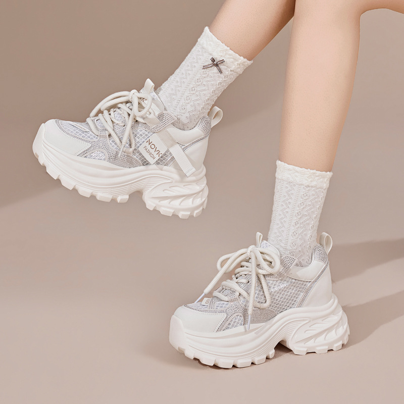 8CM Chunky Sneakers Women New  - đánh giá và giá Wedge Heeled Sneaker