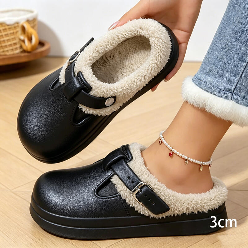 Casual Metal Buckle Warm Plush - đánh giá và giá Women'S Shoes Water Resistant
