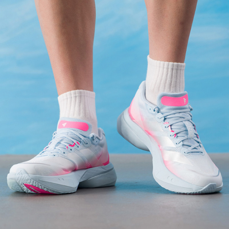New Adidas Pink White Blue Run - đánh giá và giá Women'S Shoes Pink Adidas