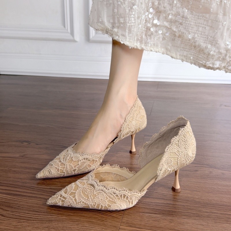 Lace Pointed Toe High Heels Wo - đánh giá và giá Women'S Shoes Quality