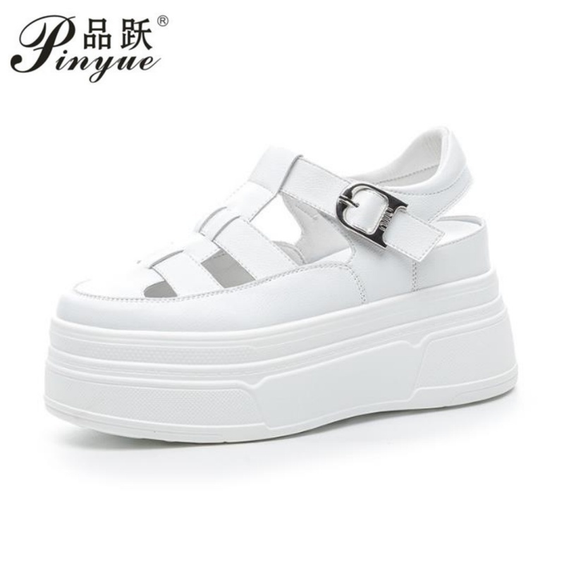 8.5cm Hollow Full Cow Genuine  - đánh giá và giá Wedge Heeled Sneaker