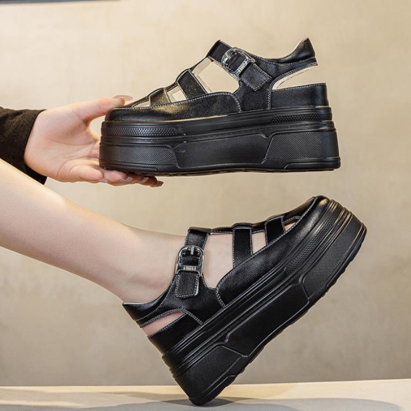 8.5cm Hollow Full Cow Genuine  - đánh giá và giá Wedge Heeled Sneaker