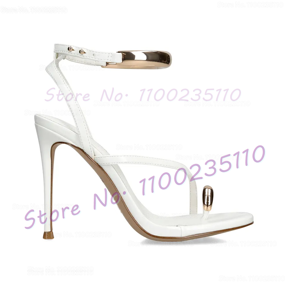 Metal Ring Decor Stiletto Thon - đánh giá và giá Women'S Shoes Trendy