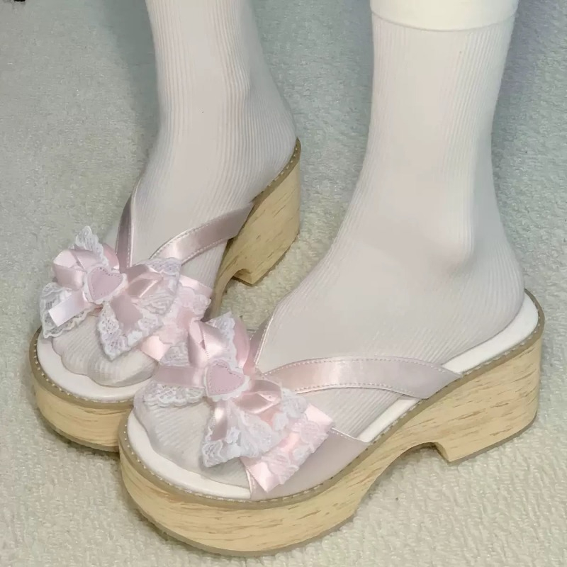 Sweet Bow Wood Grain Thick Bot - đánh giá và giá Women'S Shoes Quality