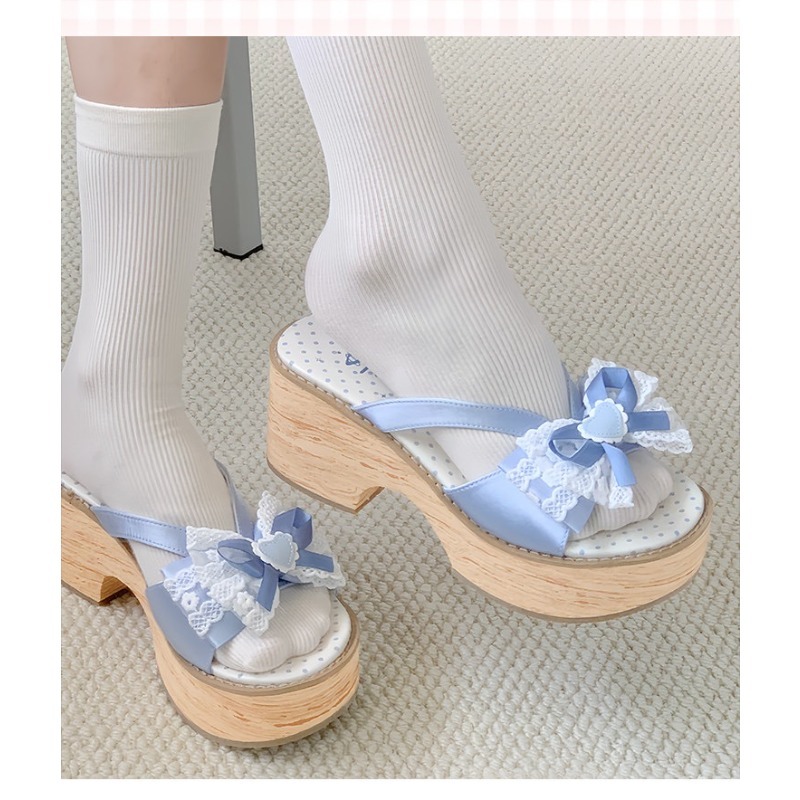 Sweet Bow Wood Grain Thick Bot - đánh giá và giá Women'S Shoes Quality