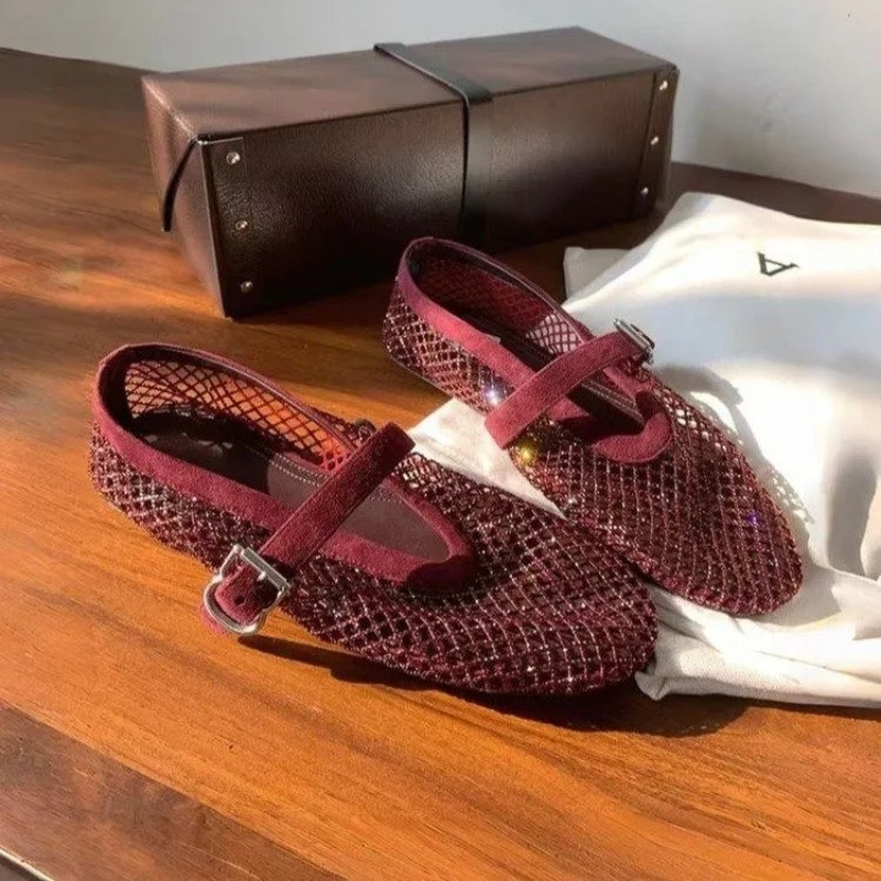 Hollow Rhinestone Baotou Sanda - đánh giá và giá Mary Jane Shoes